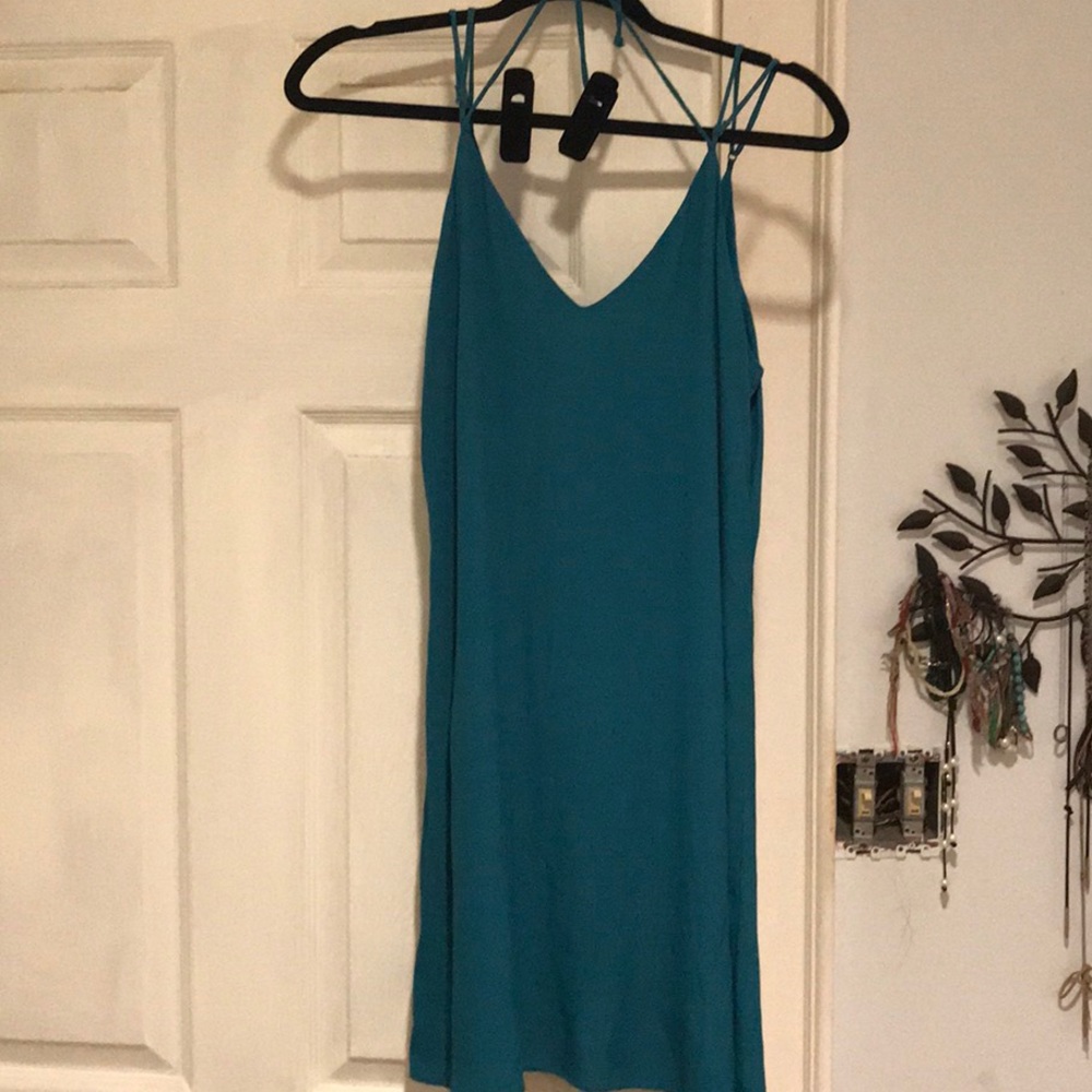 Strappy teal dress